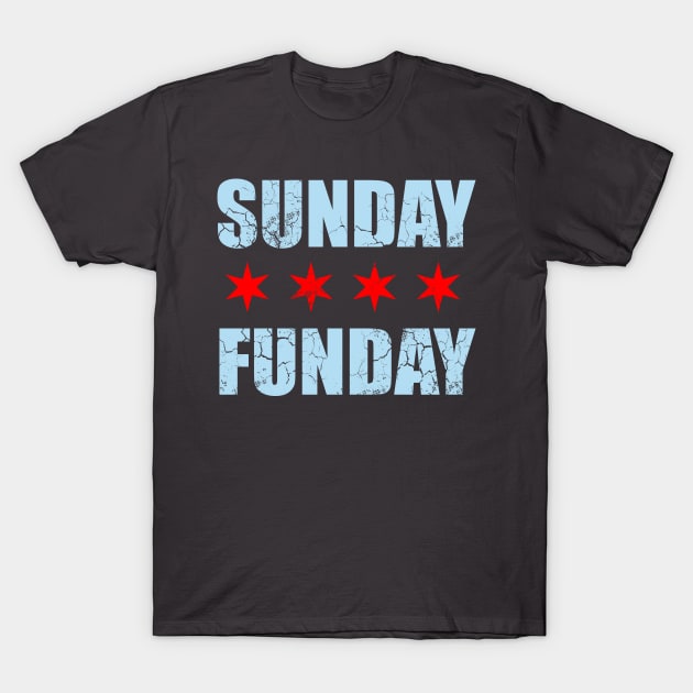 Sunday Funday Chicago Flag T-Shirt by E